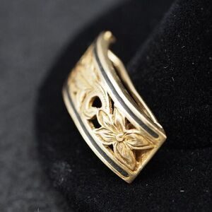 14k Gold Edward‎ Sultan Na Hoku Hawaiian Plumeria Essence - Single Earring